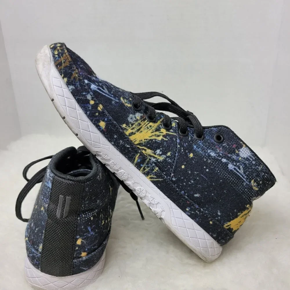NoBull Project Splatter Mid Canvas Trainer Womens Sneaker Shoes Size 8